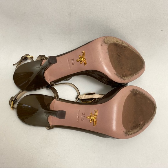 Prada Jewel Embellished Heels Heeled Sandals 6.5 / 36.5 Ankle Strap Stilettos - Picture 14 of 14
